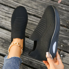 Women's Air Cushion Chunky Sneakers Breathable Slip-On Walking Shoes