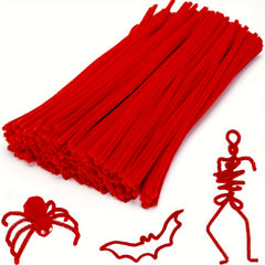 201 Pipe Cleaners Set Red Chenille Stems w/ Craft Tutorial