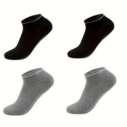 2 Pairs Women's Non-slip Yoga Pilates Socks Breathable Ankle Dance Training Sock