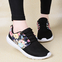 Floral Print Running Shoes Soft Sole Sneakers Comfortable Fashionable