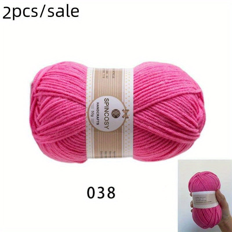 2pcs 4 Strand Wool 0.11lb 110m Acrylic Hand Woven DIY Needlework