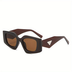 Men's Irregular Frame UV Protection Sunglasses Vintage Eyewear