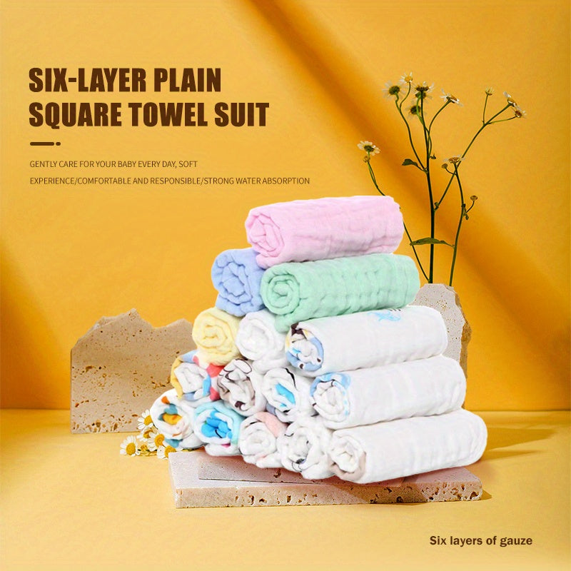 5pcs 30x30cm Soft Baby Towels Handkerchief Bathing Washcloth