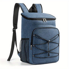 20L Insulated Lunch Backpack Thermal Food Carrier Multiple Compartments Grey Nav