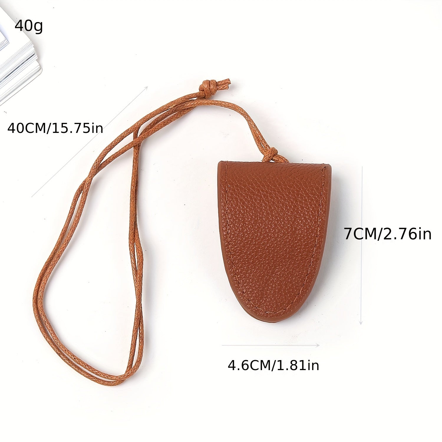PU Leather Hanging Glasses Holder Clip Litchi Embossed Sun Glasses Storage