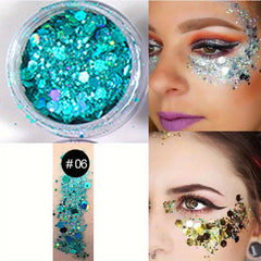 20 Colors Body Glitter Face Sequins Liquid Eyeshadow Chunky Glitter