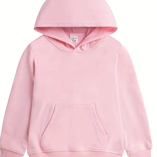 Boys Casual Solid Pullover Hooded Long Sleeve Sweatshirt