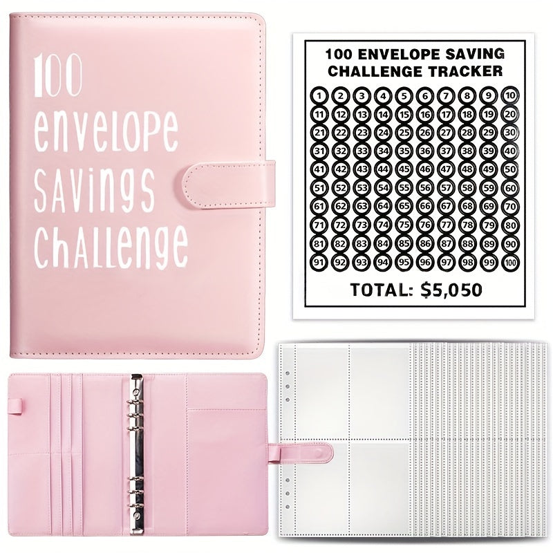 100 Envelope Saving Challenge Binder Book