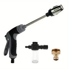High Pressure Car Wash Water Gun Long Rod Garden Hose Nozzle