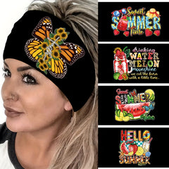 Fruit Pattern Wide Headband Hip hop Style Hair Band