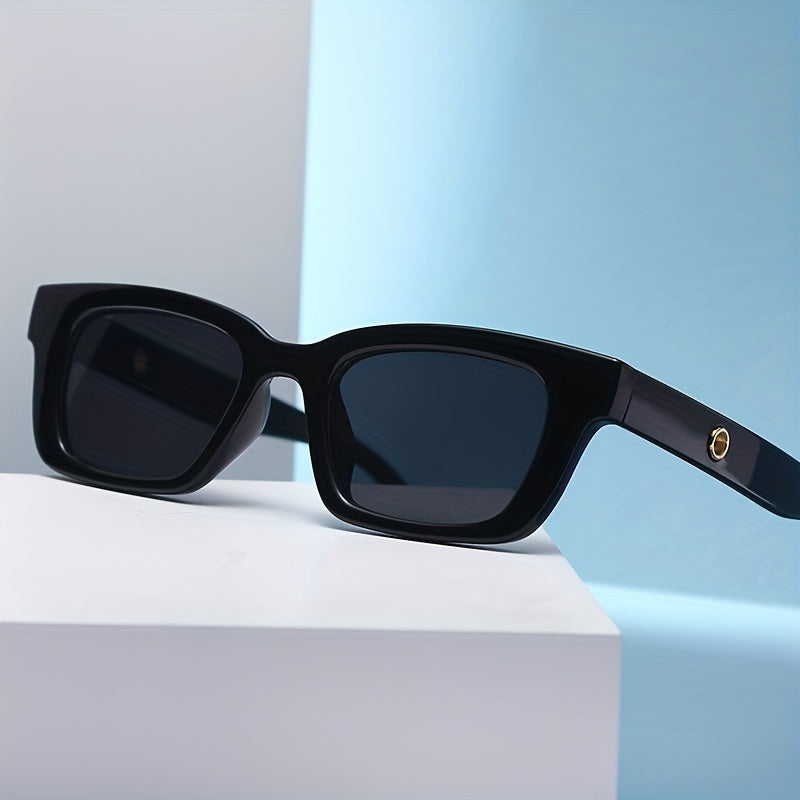 Square Frame Sunglasses Mod Hollow Temple Glasses UV400