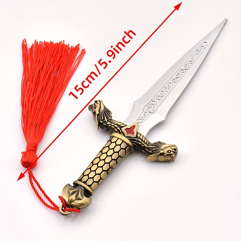 European Small Dagger Eco Friendly Zinc Alloy Double Dragon Blade
