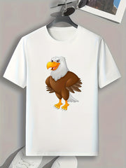 Eagle Print Men's Graphic T shirt for Summer