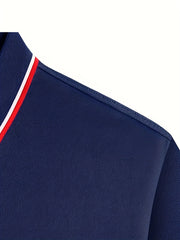 Men's Classic Golfing Graphic Polo Shirt Casual Slightly Stretch