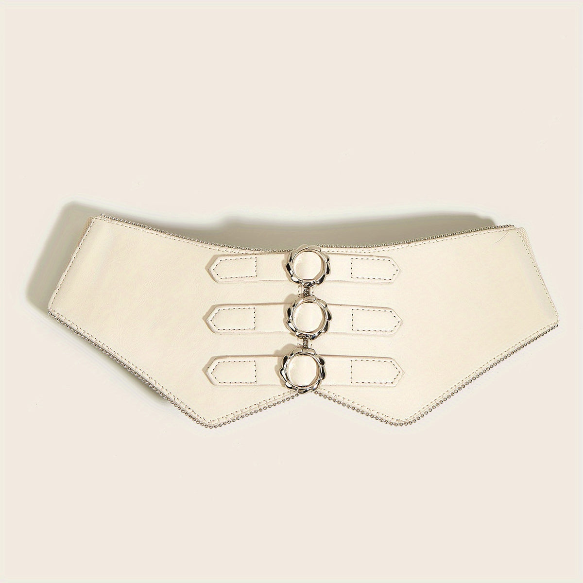 3 Buckle Elastic Wide Belt Women Corset Waistband