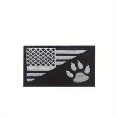 USA Flag Embroidered Dog Patch - Tactical Hook & Loop Fastener