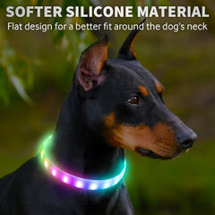 JOYTALE LED Dog Collar Light Up USB Rechargeable Safety Necklace