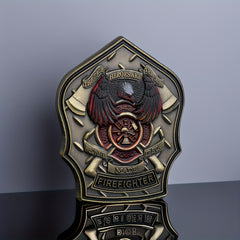 Firefighter Challenge Coin - Shield Shape Novelty Gift