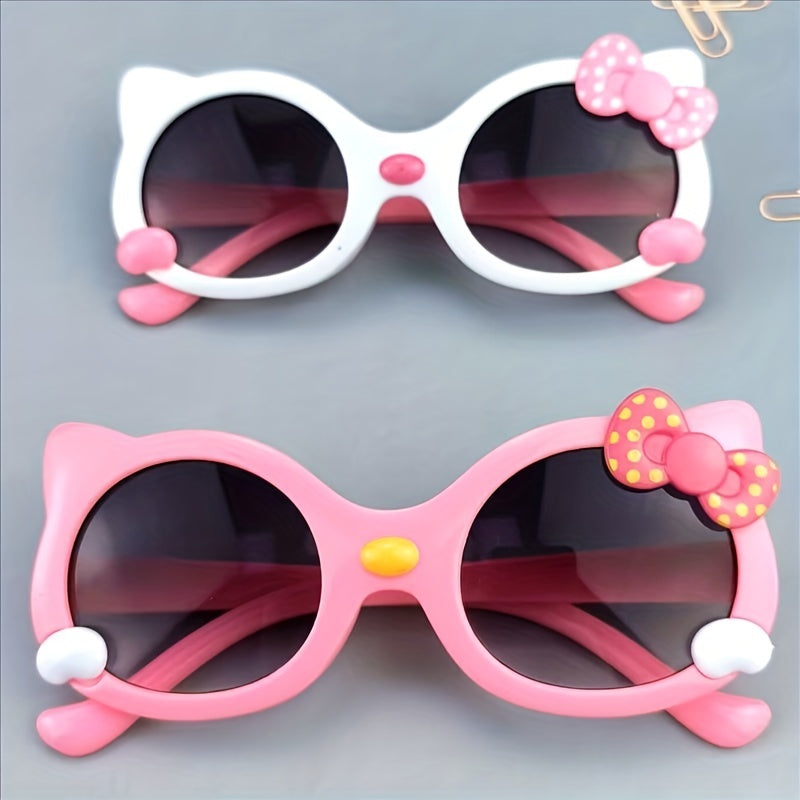 Kids Bow Cartoon Sunglasses UV Protection