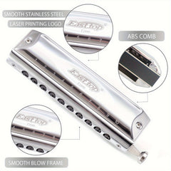 Chromatic Harmonica 40 Tones Key Of C for Beginners