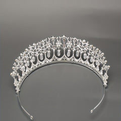 Princess Bridal Crown Rhinestone Faux Pearl Head Jewelry