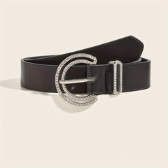 Rhinestone Hollow Out Pin Buckle Belt for Women