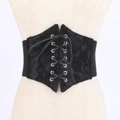 Elastic Waist Corset Belt for Women Lace Up Tied