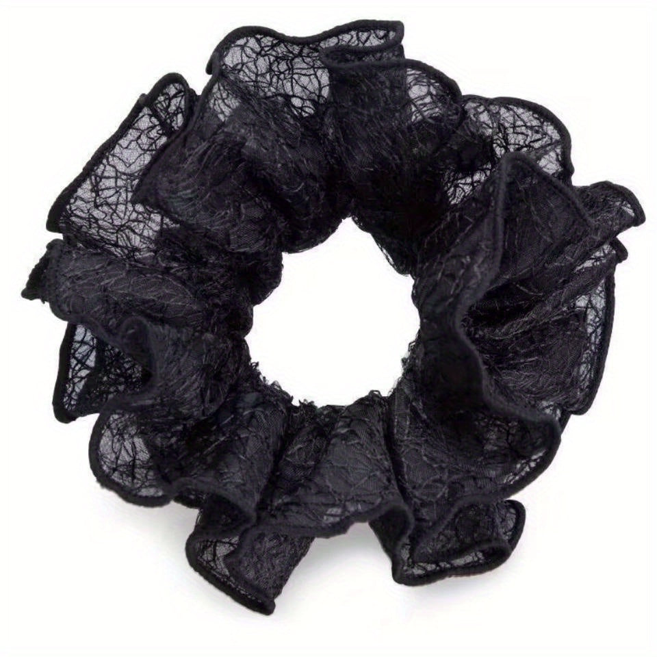 Solid Mesh Hair Rope Ponytail Holder Hair Accessories For Women Girls