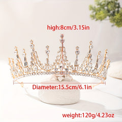 Crystal Silvery Headband Queen's Crown Tiara Head Jewelry
