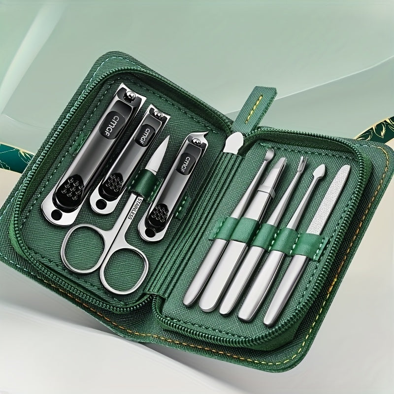 9pcs Nail Clippers Fingernail & Toenail Cutter Manicure Tool
