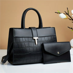 Crocodile Print Top Handle Tote Bag for Women