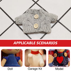 Holiday Elf Costume Set Knitted Sweater & Accessories for House Decorations