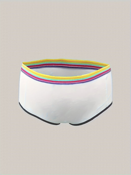  Sexy Colorful Striped Panty, Soft & Stretchy, Contrast Binding