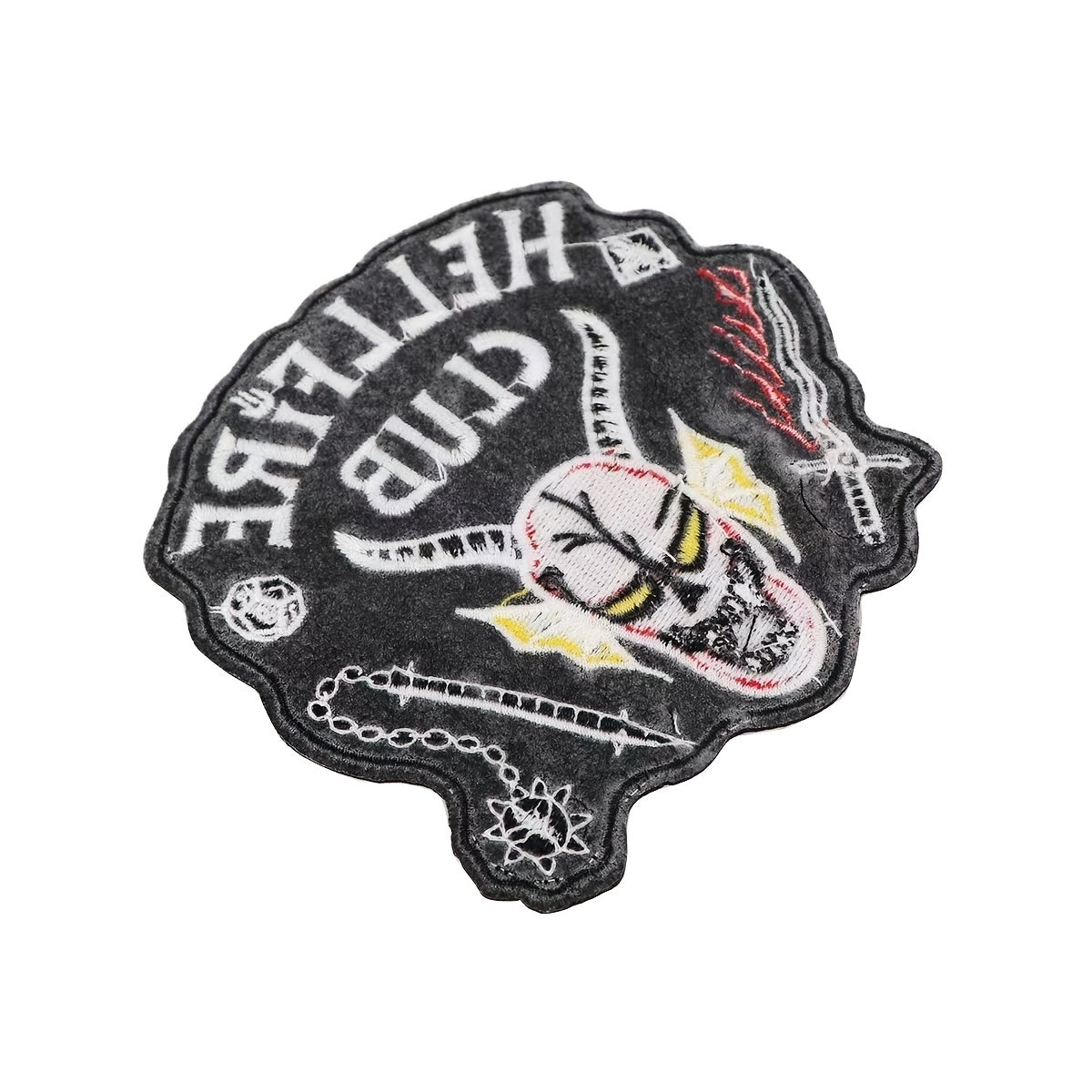 2pcs Monster Shape Embroidered Patch Cloth Patches