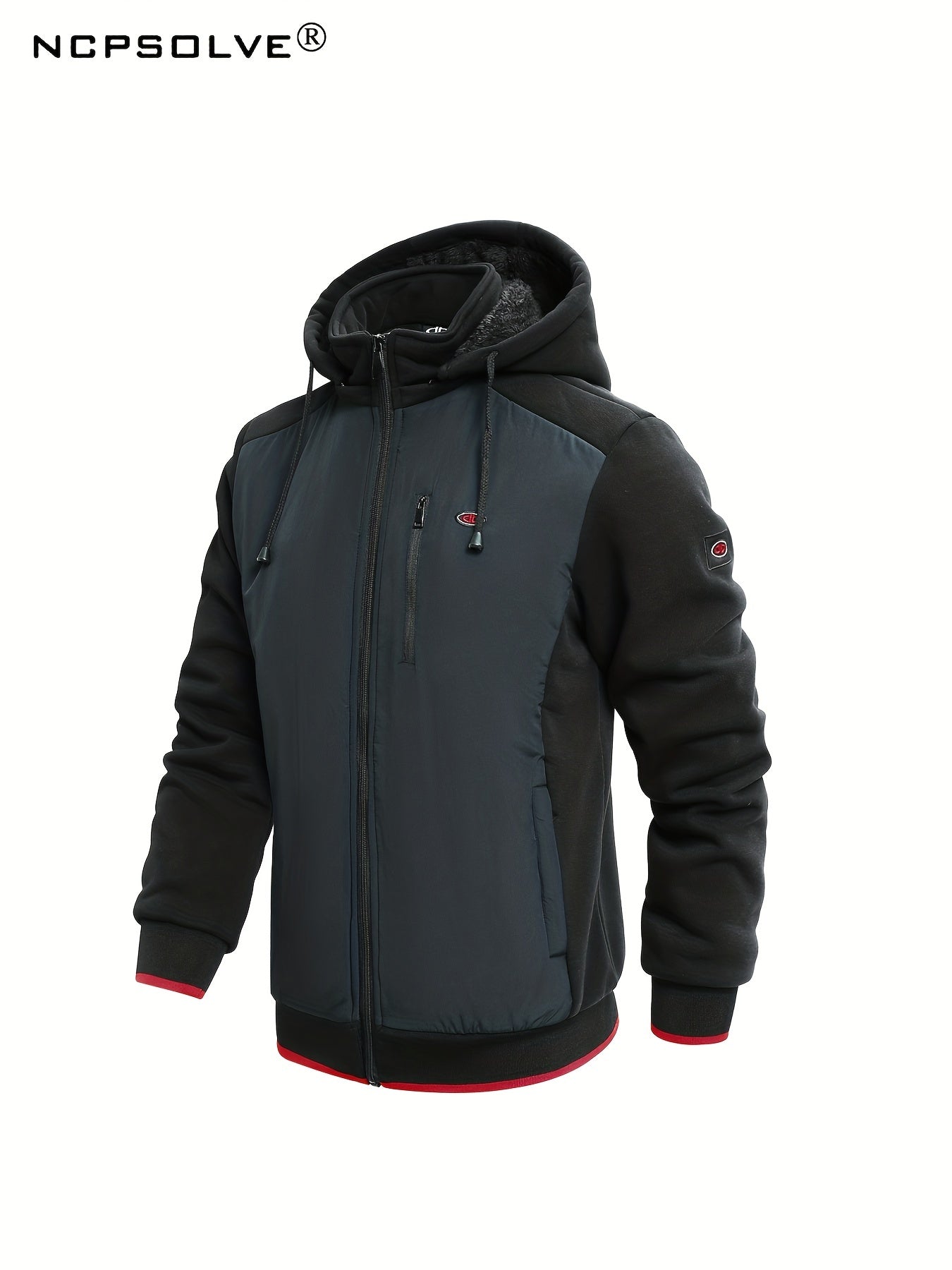 Men's Thermal Sports Suit Set for Winter - Jacket with Hood and Comfy Pants