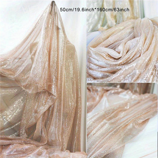 Rose Gold Mesh Fabric Sequin Wedding Dress Background Cloth