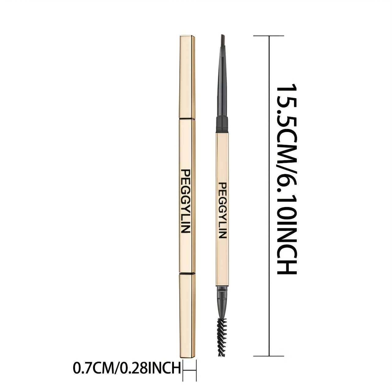 Triangle Tip Waterproof Eyebrow Pencil Golden Tube