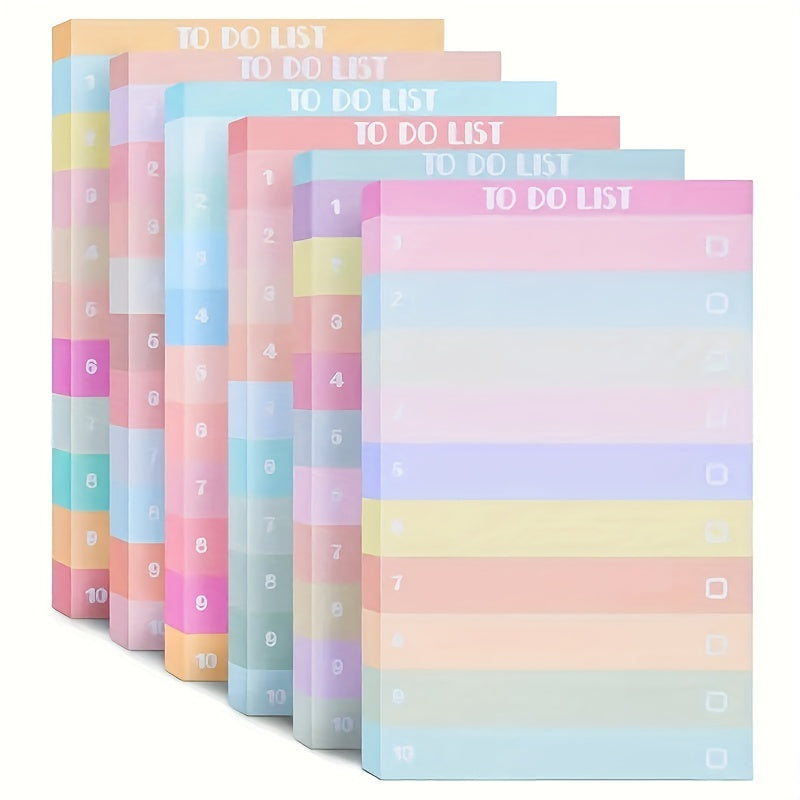 50 Multicolors Lined Sticky Notes Self Adhesive Memo Pad
