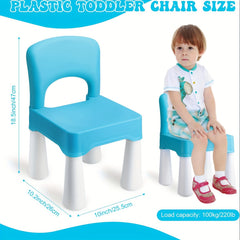 Plastic Square Chair 18.5 Height Seat Indoor/Outdoor Use for Toddlers