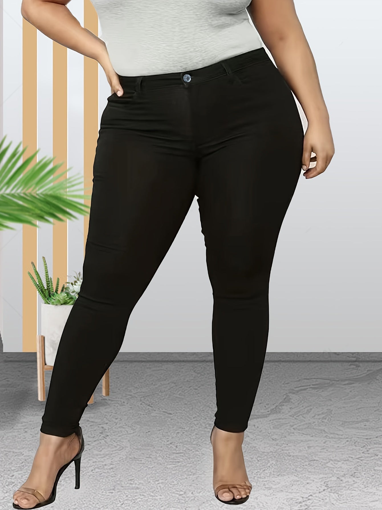 Women's Plus High Rise High Stretch Skinny Jeans