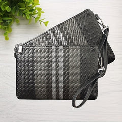 Men's Clutch Bag Large Capacity Woven Handbag Envelope Business Wear