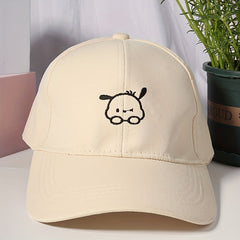 Puppy Embroidered Baseball Cap Solid Casual Couple Sun Hat Adjustable