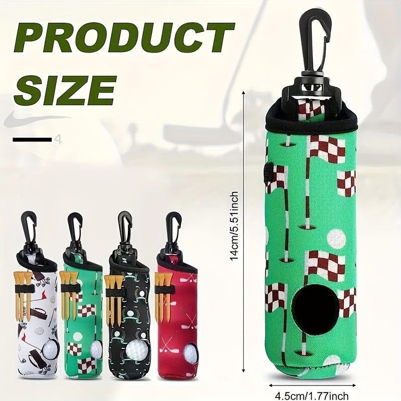 Neoprene Golf Ball Pouch Holder Carry Bag Multicolor Portable Golf Accessories