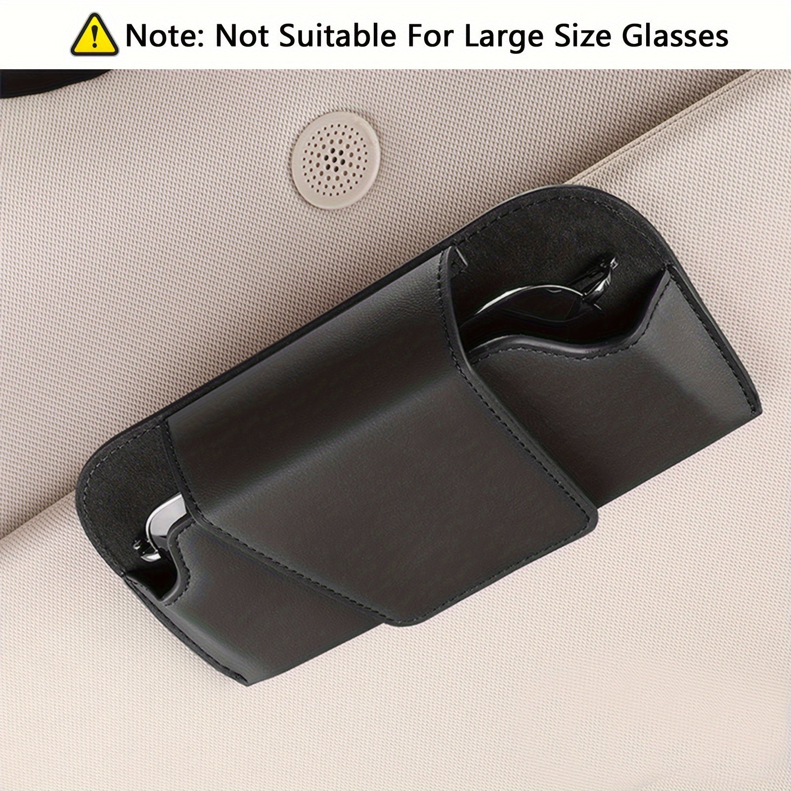 Car Glasses Clip Sunglasses Storage Box Card Holder Car Storage Bag
