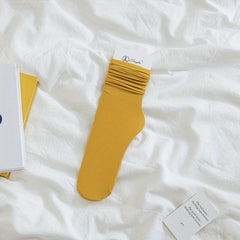 Solid Socks Comfy & Casual Women's Stockings