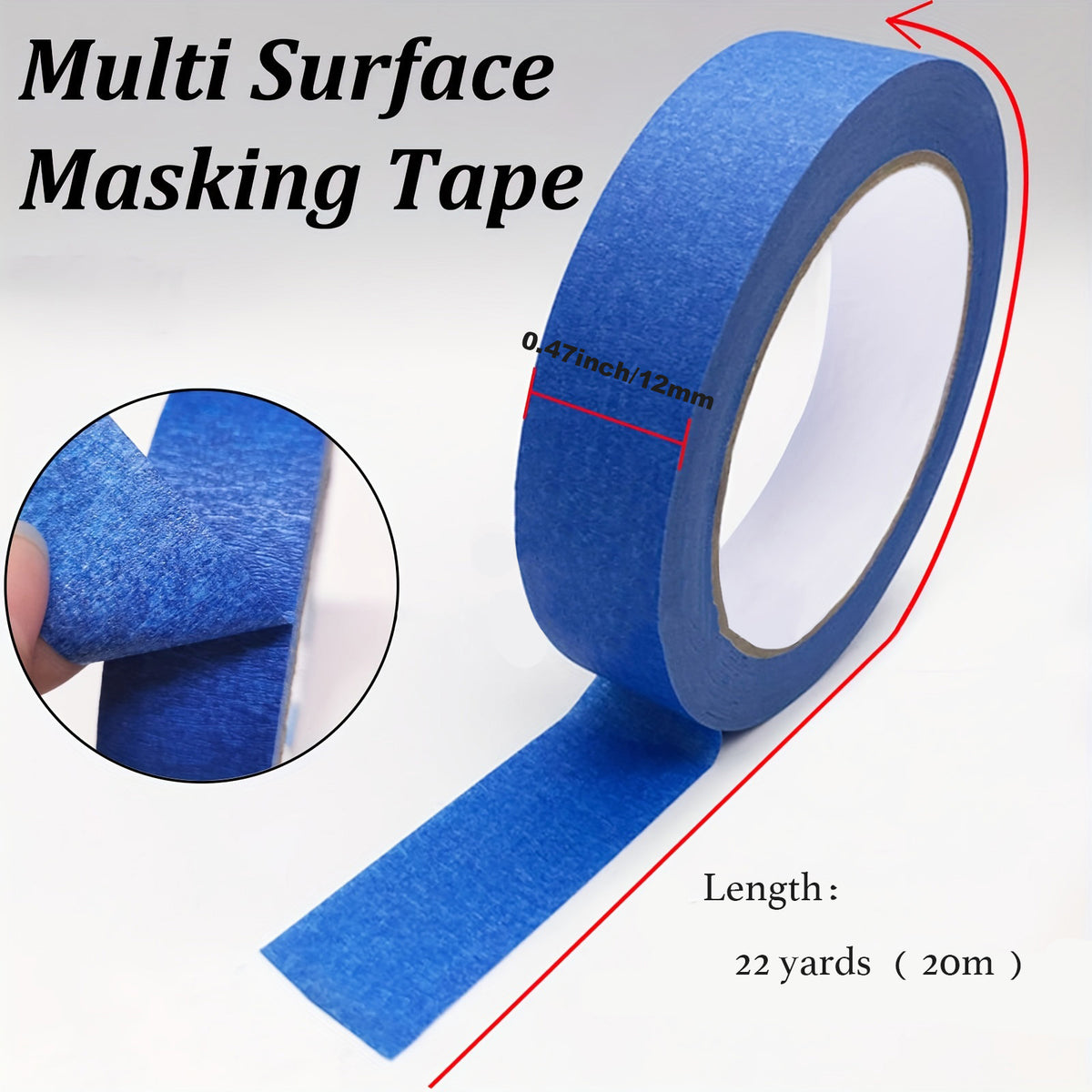 Painters Tape 1.19/1.8/2.39/5.08 cm x 22.55 Yards Size Painting Masking Tape