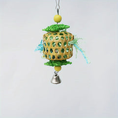 Interactive Bird Toy Rattan Ball with Paper Strips for Cage Enrichment