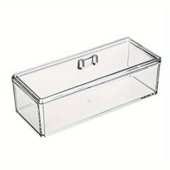 Cotton Swab Storage Box With Lid Transparent Cosmetics Storage