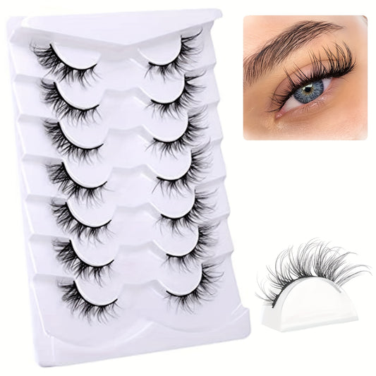 Wispy Lash Cluster Extension Cat Eye False Eyelashes 7 Pairs