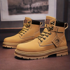 Men's Service Combat Casual Army Boots Hook And Loop Fastener